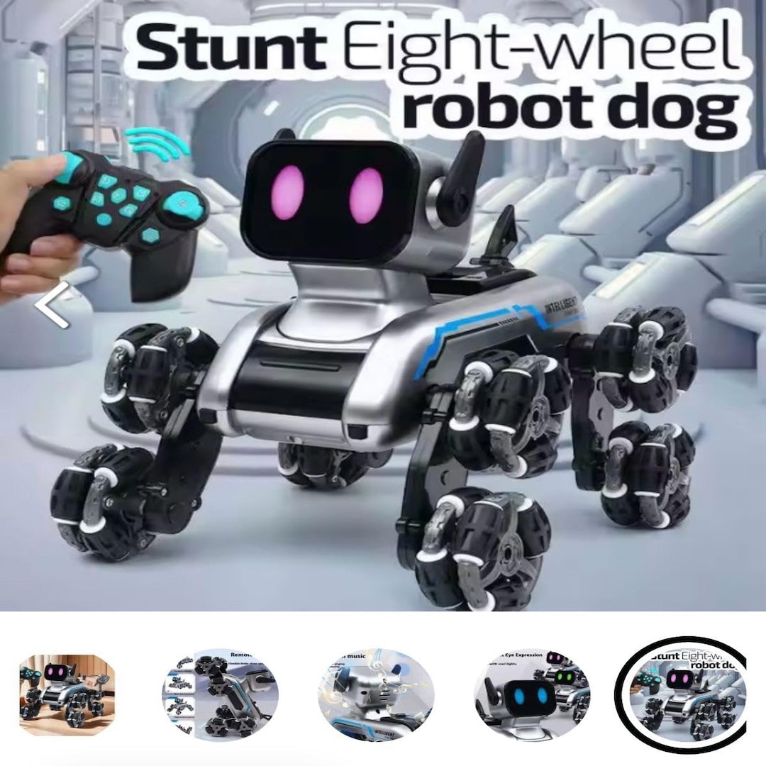 8-Wheel RC Stunt Robot Dog