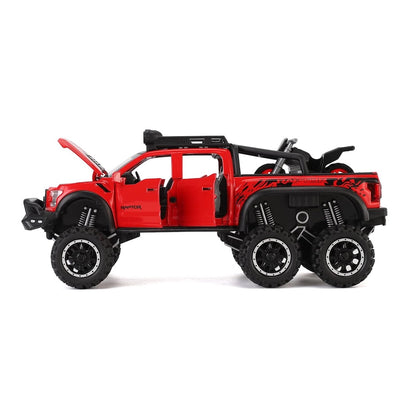 1:24 Die-Cast Pickup Truck – Pull Back, Lights &amp; Sound