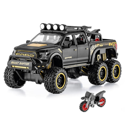 1:24 Die-Cast Pickup Truck – Pull Back, Lights &amp; Sound