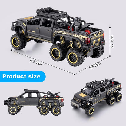 1:24 Die-Cast Pickup Truck – Pull Back, Lights &amp; Sound