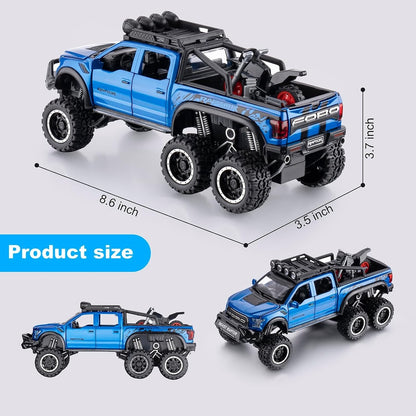 1:24 Die-Cast Pickup Truck – Pull Back, Lights &amp; Sound