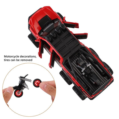 1:24 Die-Cast Pickup Truck – Pull Back, Lights &amp; Sound