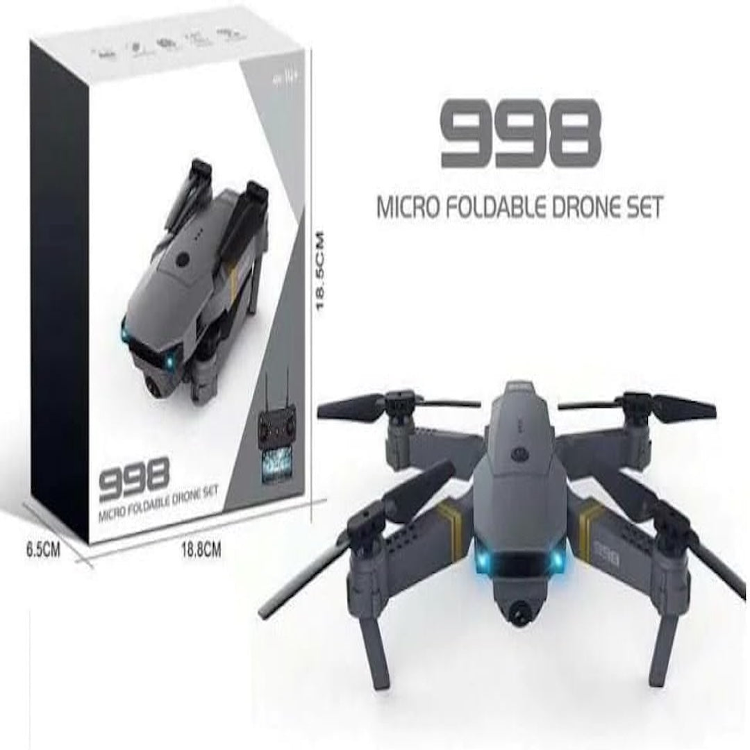 998 Pro Max Drone – Dual 4K Camera, Foldable, 20 Min Flight by Flycast