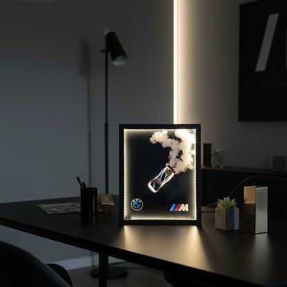 BMW M Drift 3D Smoke LED Frame