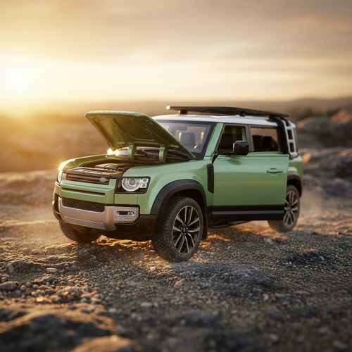 Defender 1:32 Pull-Back Metal Car – Lights, Music &amp; Opening Doors