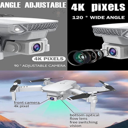 E88 Pro Drone – Dual HD Cameras, Optical Flow, 150m Range, Foldable
