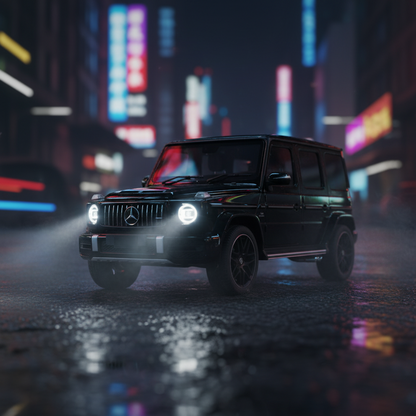 G-Wagon Die-Cast Model – Pull-Back, LED Lights &amp; Opening Doors