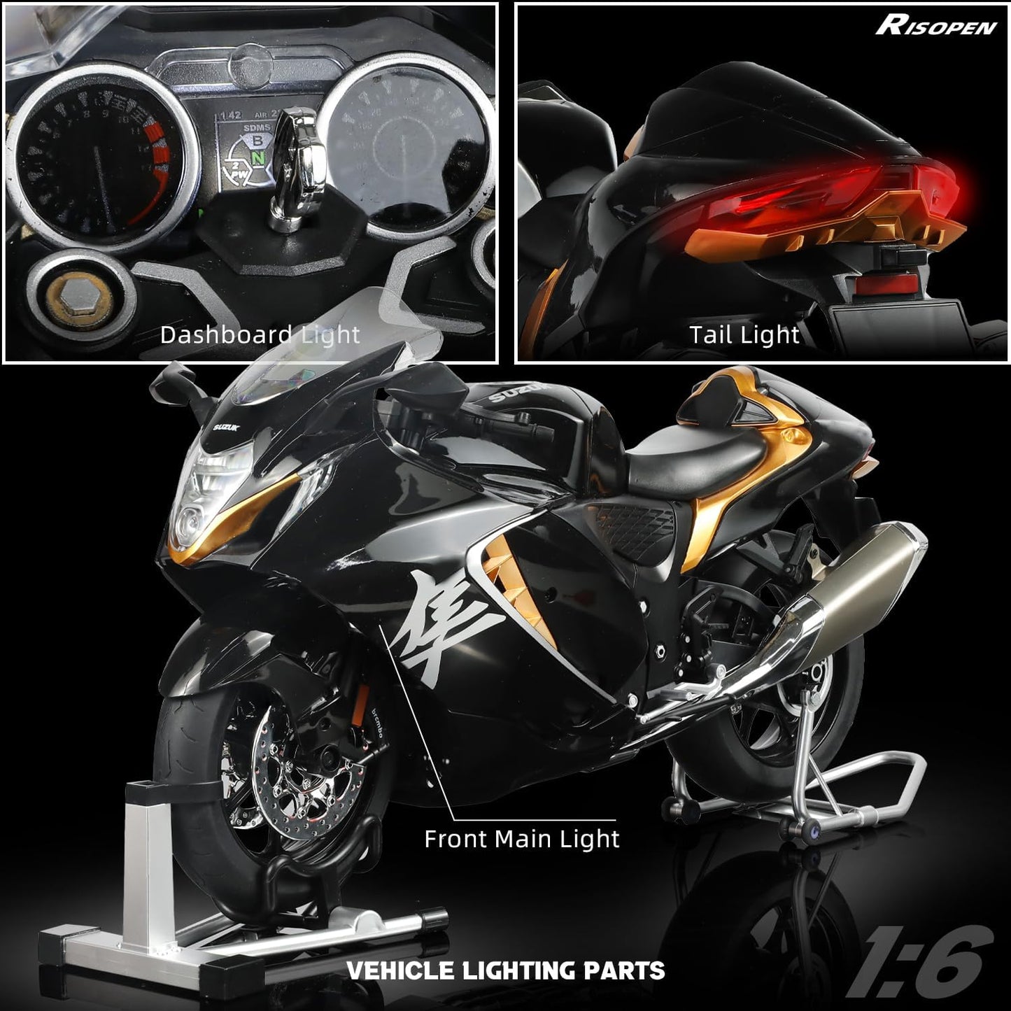 Nerv 1:6 Suzuki Hayabusa Die-Cast Motorcycle Model
