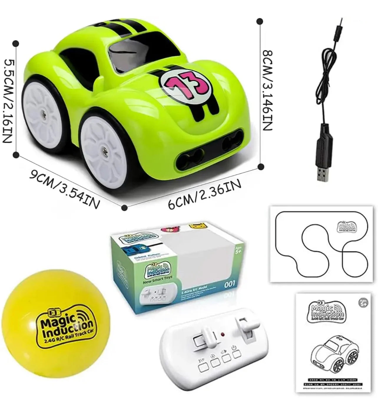Nerv Mini Smart Gesture Control RC Car – 2.4G Remote, Line Following &amp; Obstacle Avoidance Toy