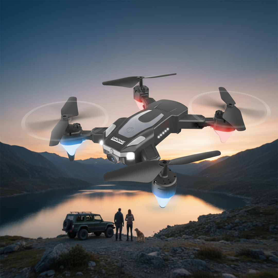 J2 Foldable Dual Camera Drone – 1080p, Obstacle Avoidance, Double Battery