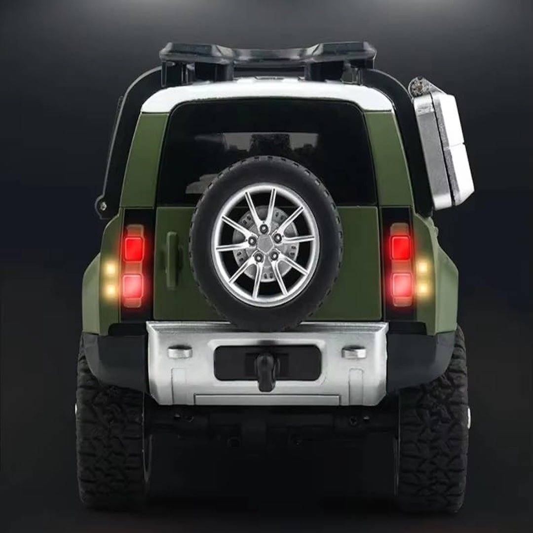 RC Defender Car – LED Lights, Smoke Exhaust, High-Speed