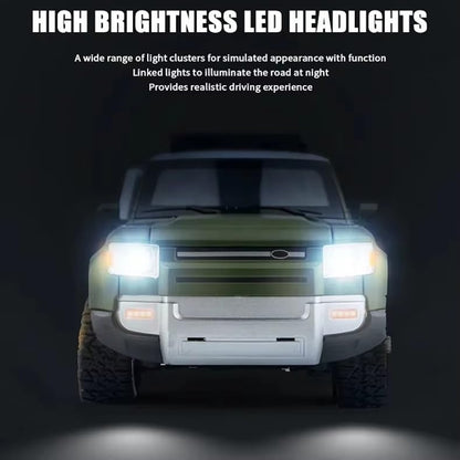 RC Defender Car – LED Lights, Smoke Exhaust, High-Speed