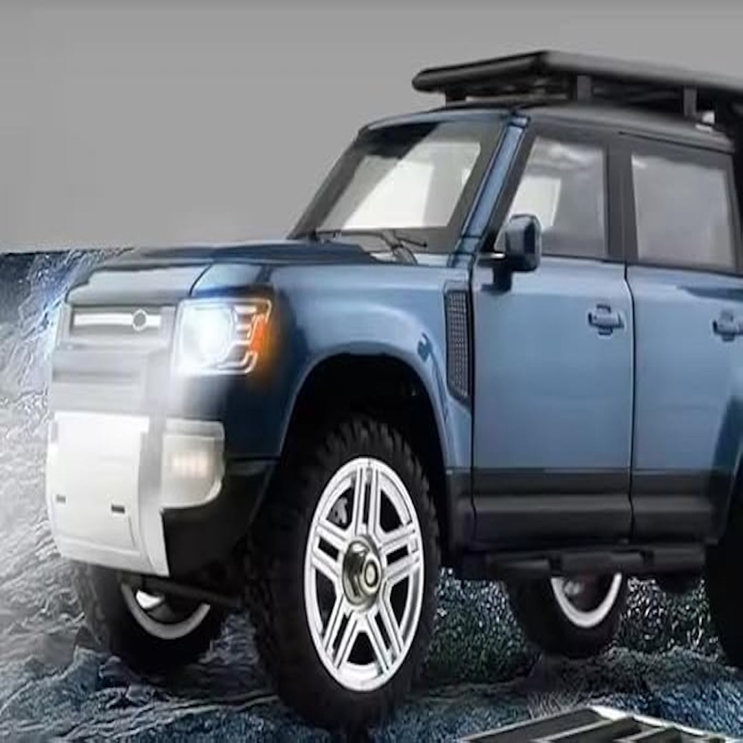 RC Defender Car – LED Lights, Smoke Exhaust, High-Speed