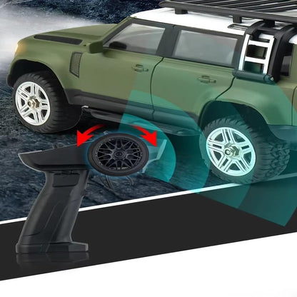 RC Defender Car – LED Lights, Smoke Exhaust, High-Speed