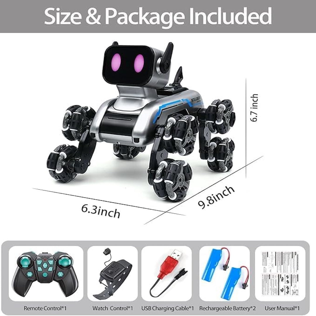 8-Wheel RC Stunt Robot Dog