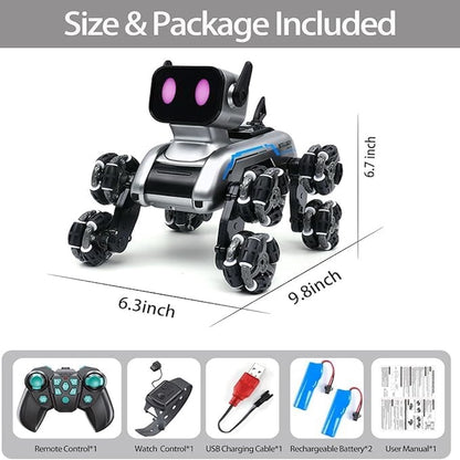 8-Wheel RC Stunt Robot Dog