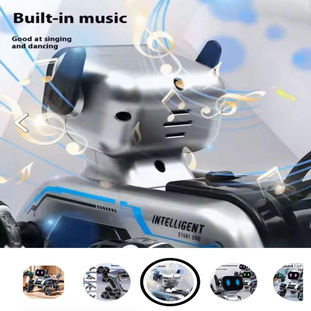 8-Wheel RC Stunt Robot Dog