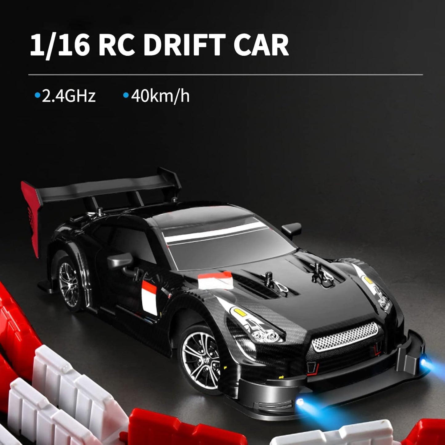 Nerv High-Speed RC Drift Car – 2.4GHz Remote Control Racing Car with LED Lights