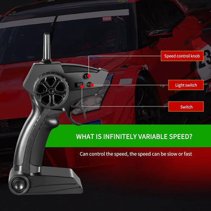 Nerv High-Speed RC Drift Car – 2.4GHz Remote Control Racing Car with LED Lights