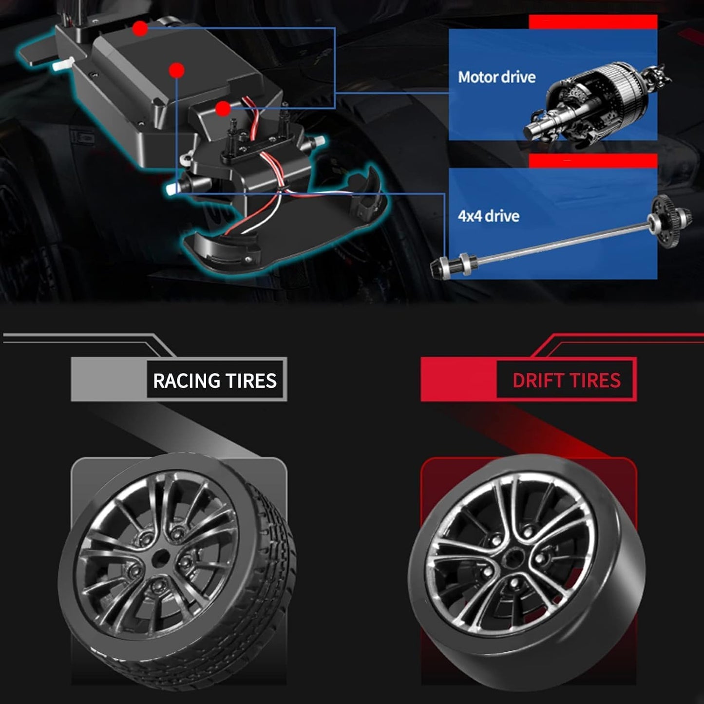 Nerv High-Speed RC Drift Car – 2.4GHz Remote Control Racing Car with LED Lights