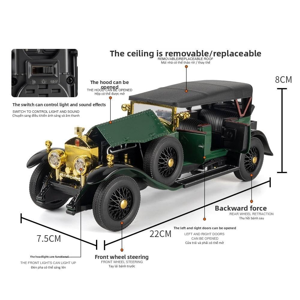 Nerv Rolls Royce Phantom Generation (1925) 1:24 Vintage Diecast Scale Model Car