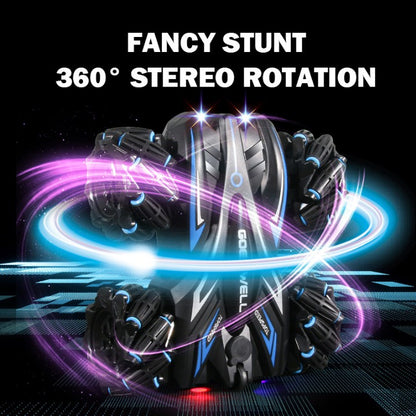 Stunt Spray RC Car – Dual Control, 2.4GHz, 80ft Range (Blue)