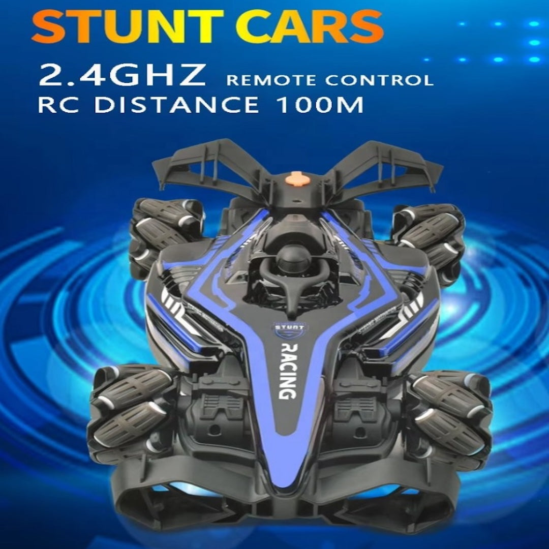 Transforming RC Stunt Car – Double-Sided Roll, Watch &amp; Gesture Remote