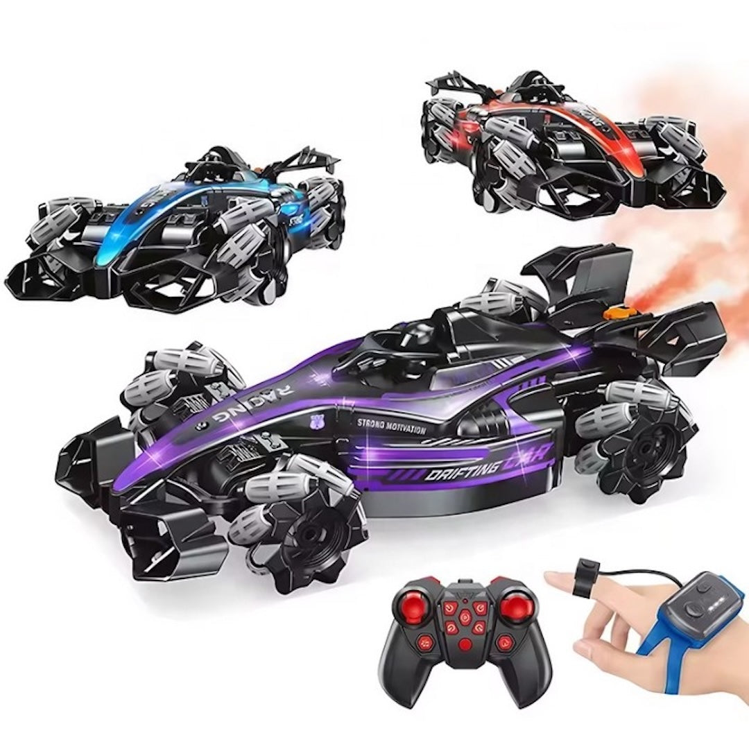 Transforming RC Stunt Car – Double-Sided Roll, Watch &amp; Gesture Remote