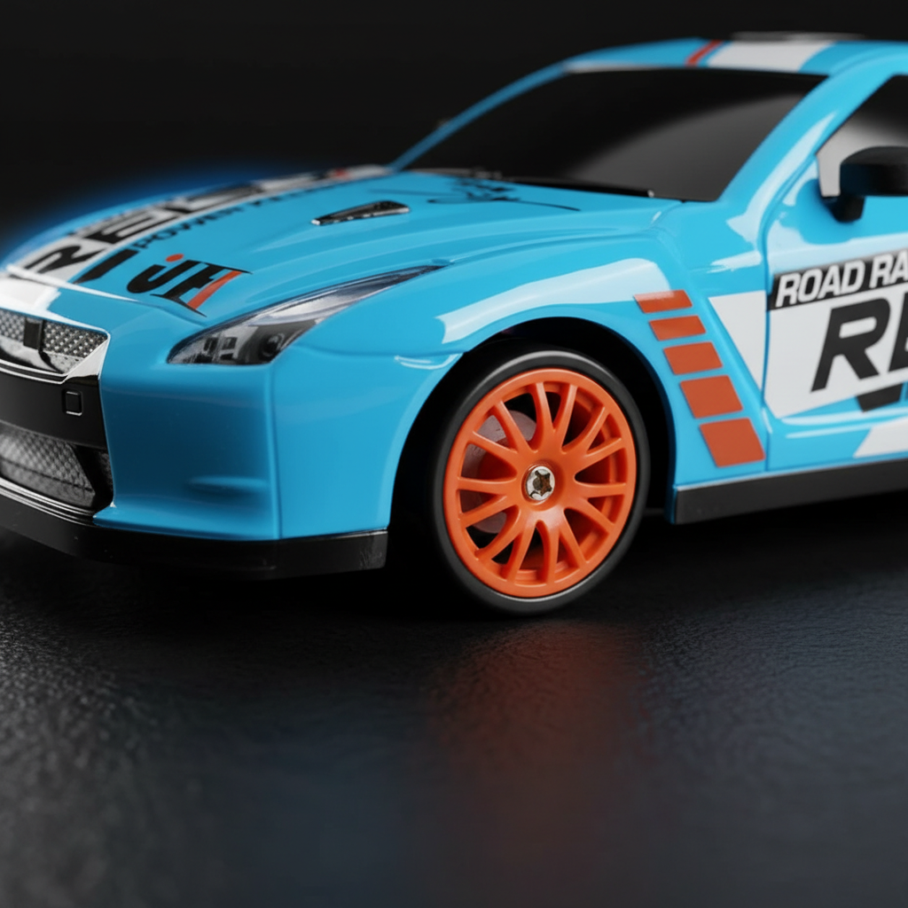 Nerv Royal 1:24 Scale Remote Control Drift Car – 4WD | 20 Kmph | 2.4GHz Long Range | Boost Mode | LED Lights (Blue)