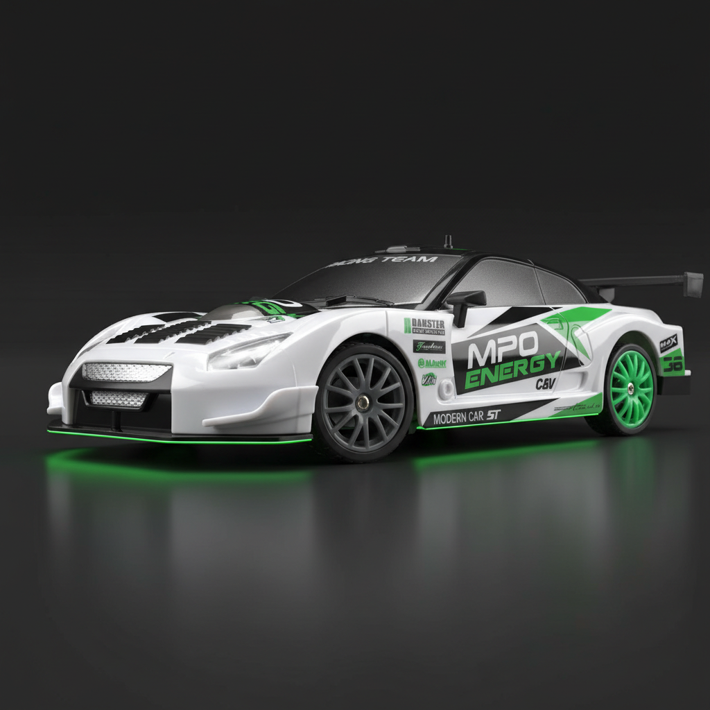 Nerv RC Drift Car – 2.4GHz 4WD High-Speed Racing Car with LED Lights