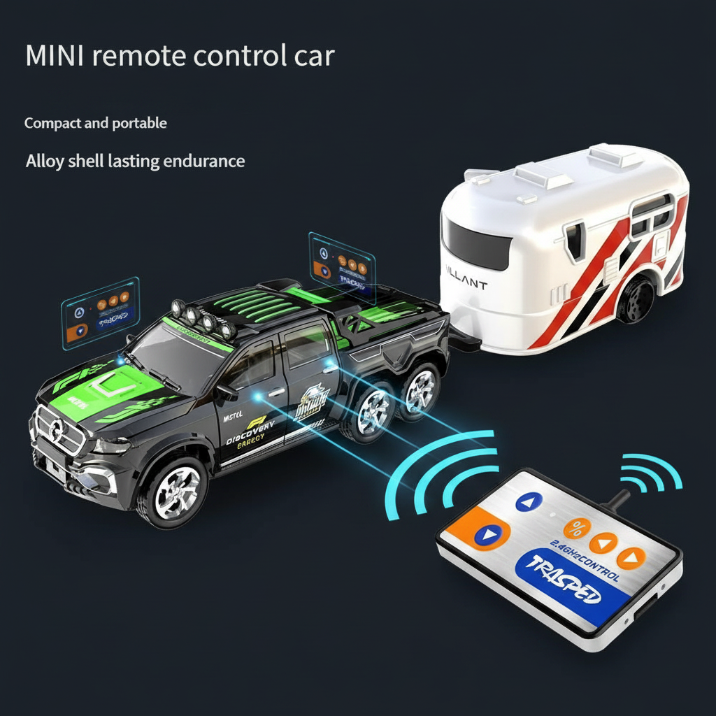 Off-Road RC Car – 1:64 Scale Remote Control Truck with LED Lights