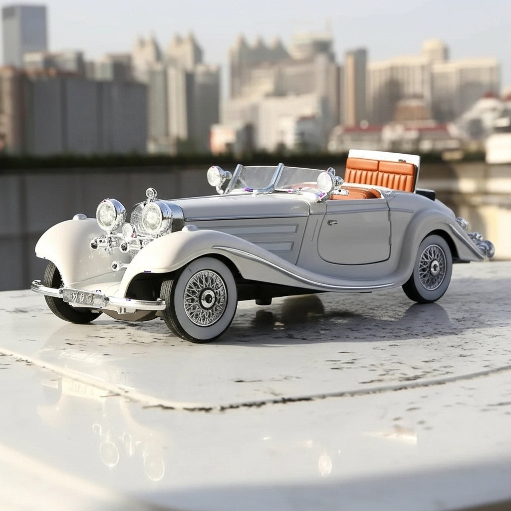 Nerv 1:24 Vintage Die-Cast Model Car – Pull-Back Toy with Lights &amp; Engine Sound