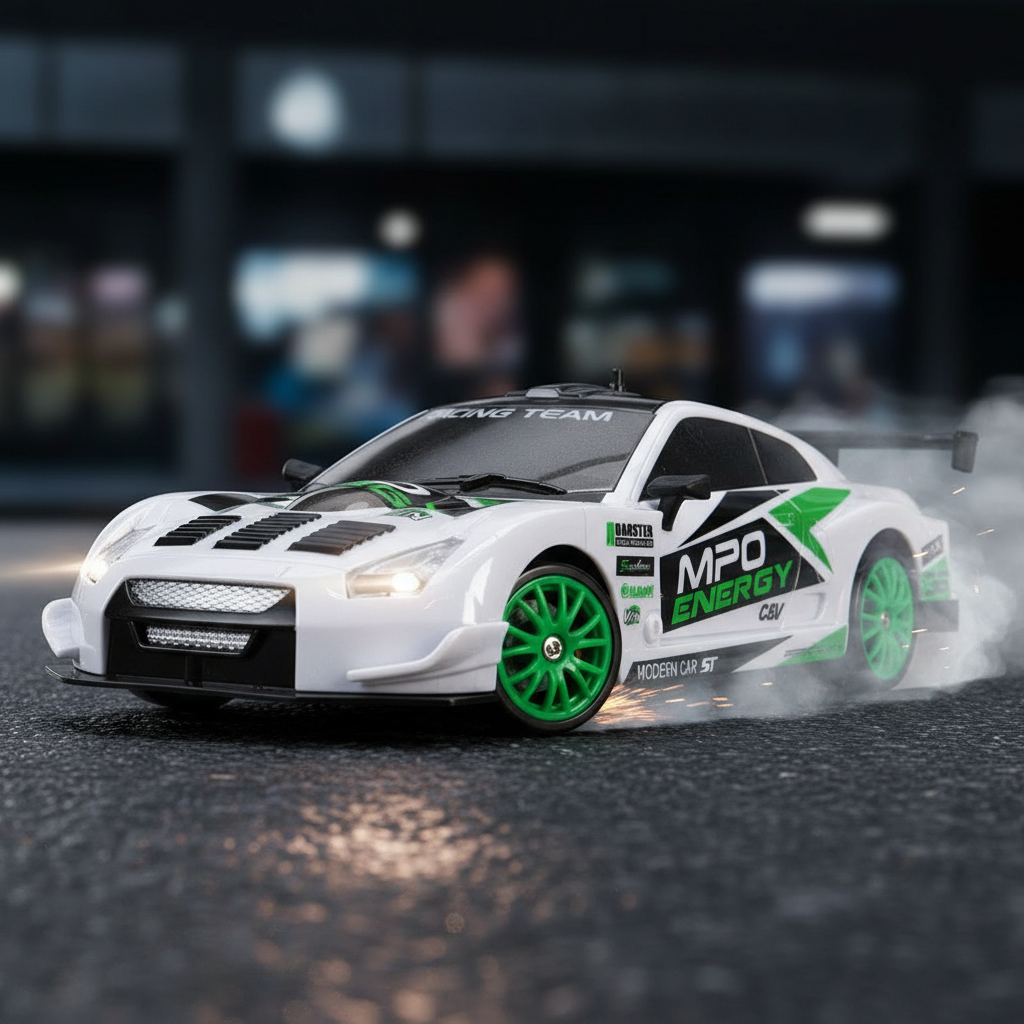 Nerv RC Drift Car – 2.4GHz 4WD High-Speed Racing Car with LED Lights