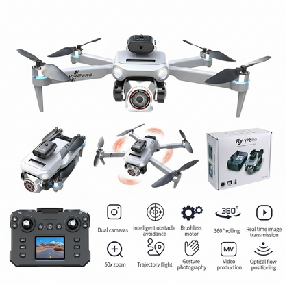 Fly YP2 Pro Drone – Dual 4K Cameras, Screen Remote, Obstacle Avoidance