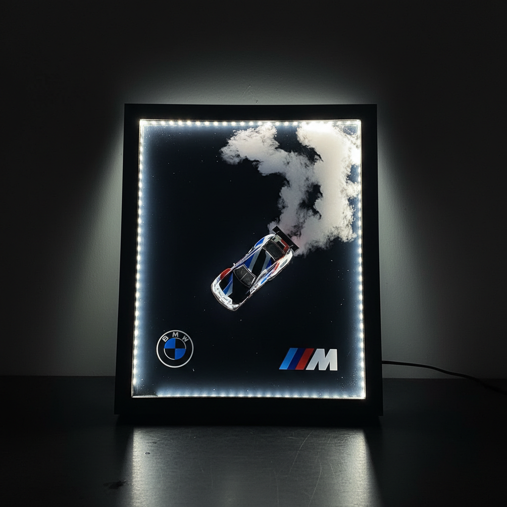 BMW M Drift 3D Smoke LED Frame