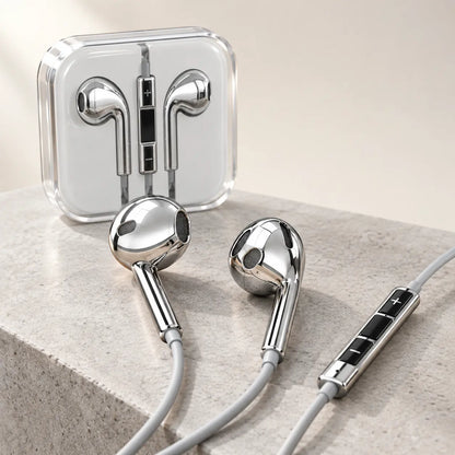 NERV™ Quicksilver — Chrome Wired Earbuds