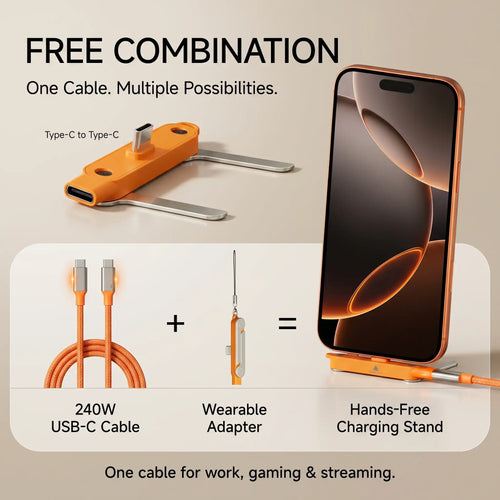 TheNerv™ FlexStand 2-in-1 Detachable Charging Cable Stand