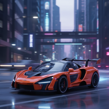 1:24 McLaren Senna Die-Cast Model – Pull Back, LED Lights &amp; Sound