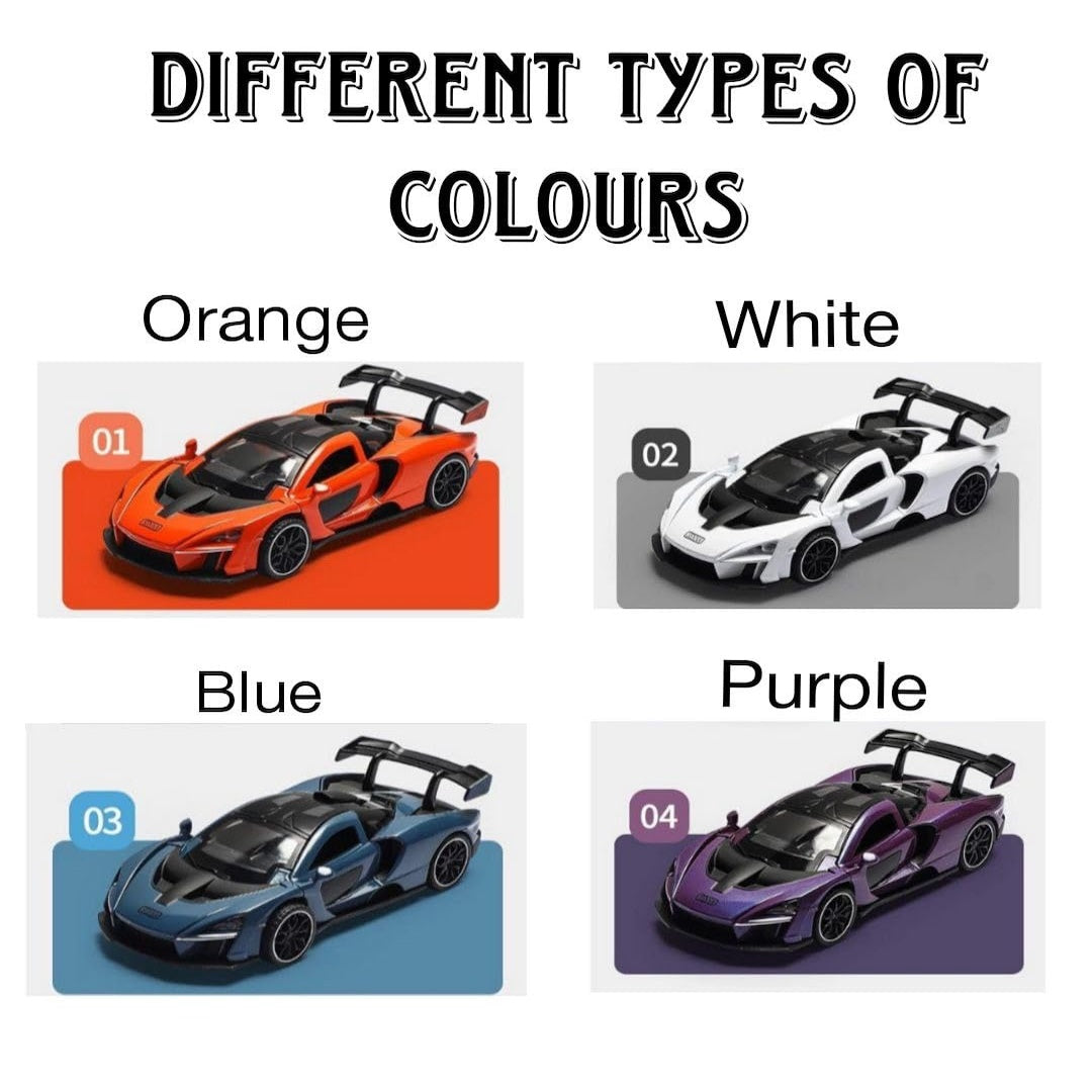 1:24 McLaren Senna Die-Cast Model – Pull Back, LED Lights &amp; Sound