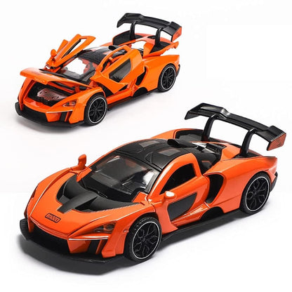 1:24 McLaren Senna Die-Cast Model – Pull Back, LED Lights &amp; Sound
