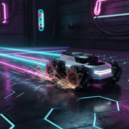 Nerv Mini Amphibious RC Stunt Car – 360° Spin Remote Control Truck for Land &amp; Water